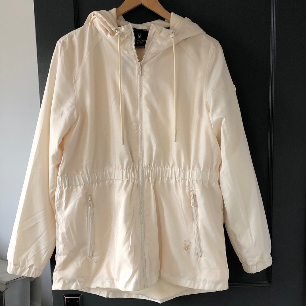 Spyder Women's Cream Hooded Ski Jacket